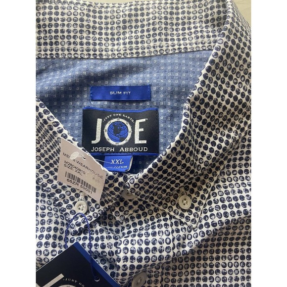 Men's Joe Performance Black &‎ White Button-Down Shirt- Size 2XL